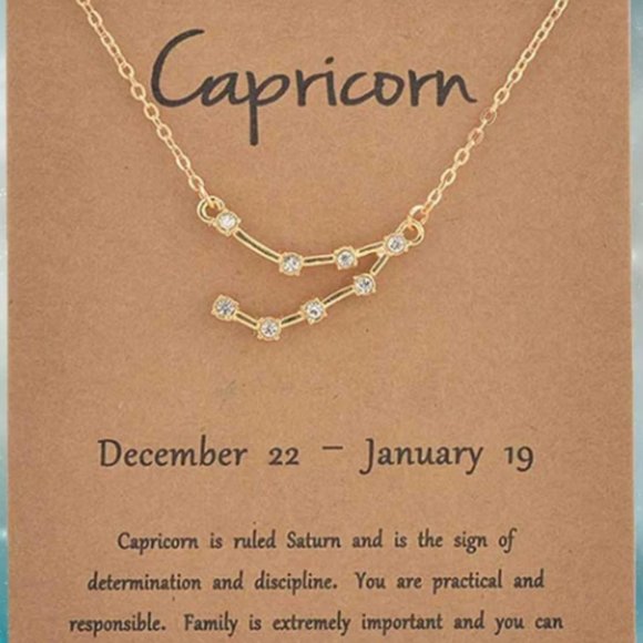 Jewelry - Gold Capricorn Constellation Necklace